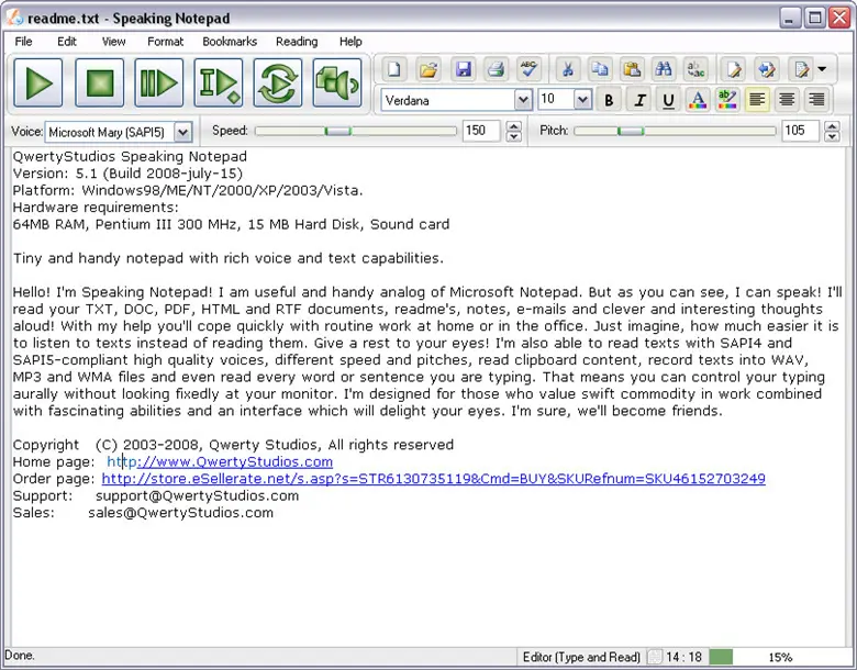 Speaking Notepad 5.2