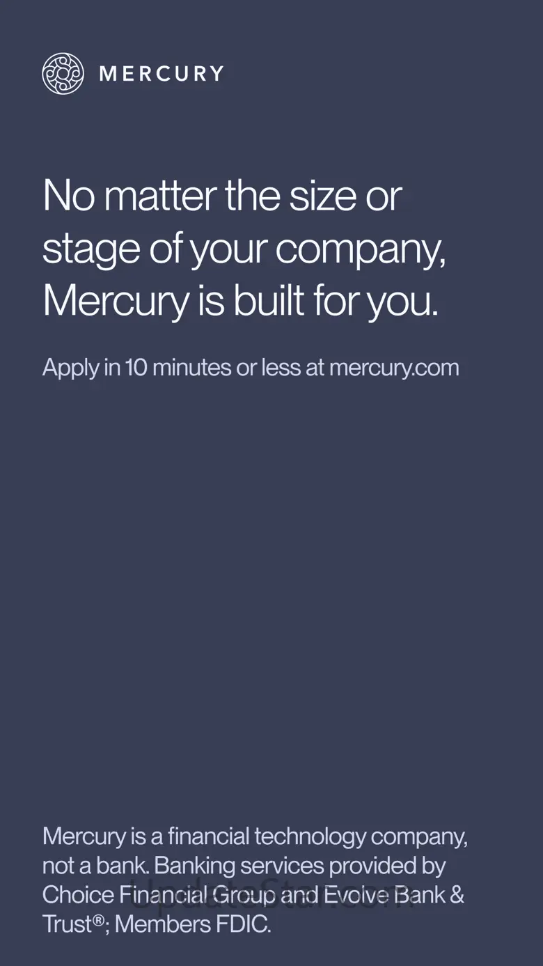 Mercury – Banking for Startups 3.27.0