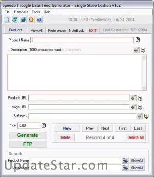 Speedo Froogle Feed Generator Lite 4.4