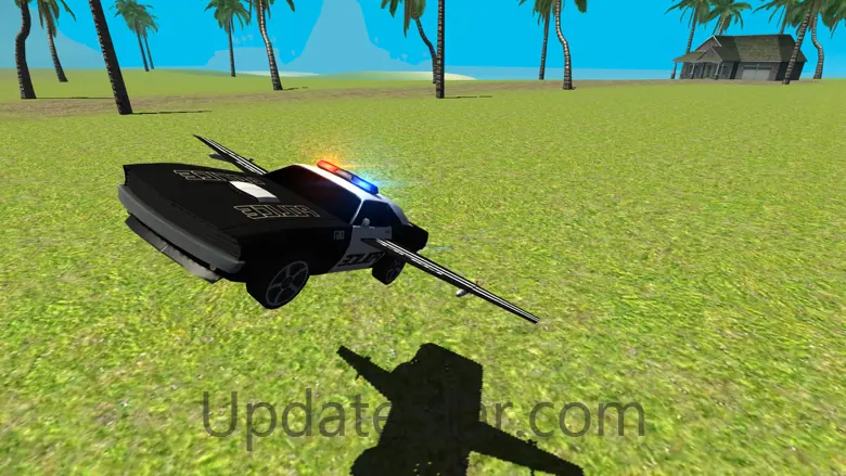 Flying Police Car Driving Sim 2