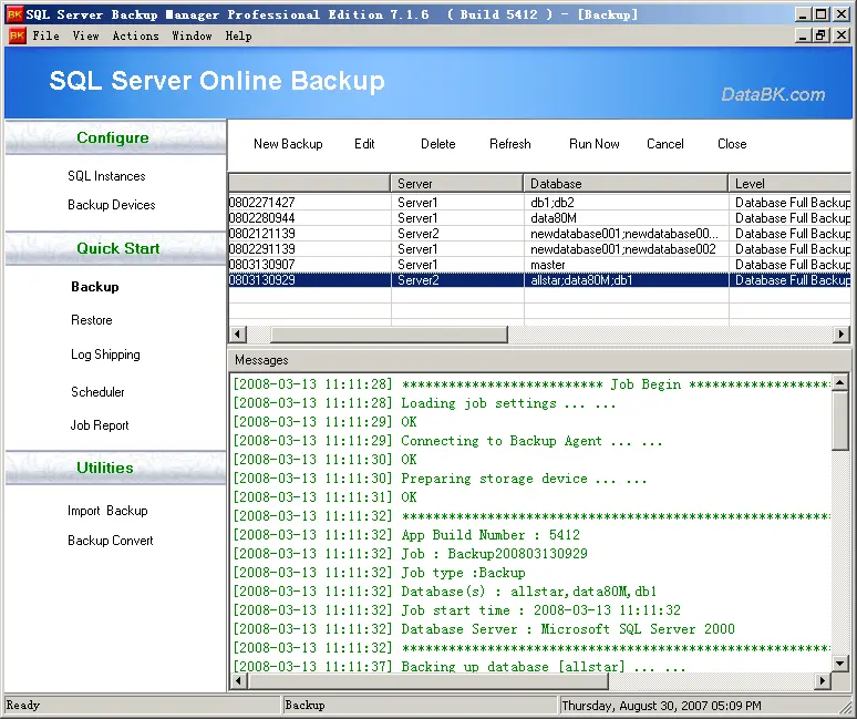 SQL Server Backup 12.18.12