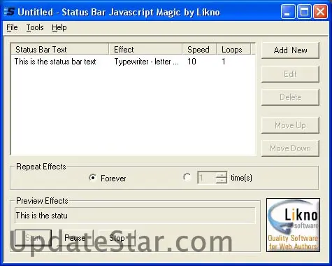 Status Bar Javascript Magic 1.0
