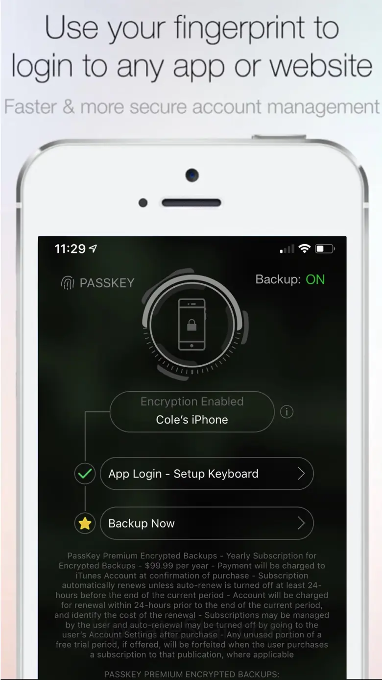 Fingerprint Login:PassKey Lock 5.4