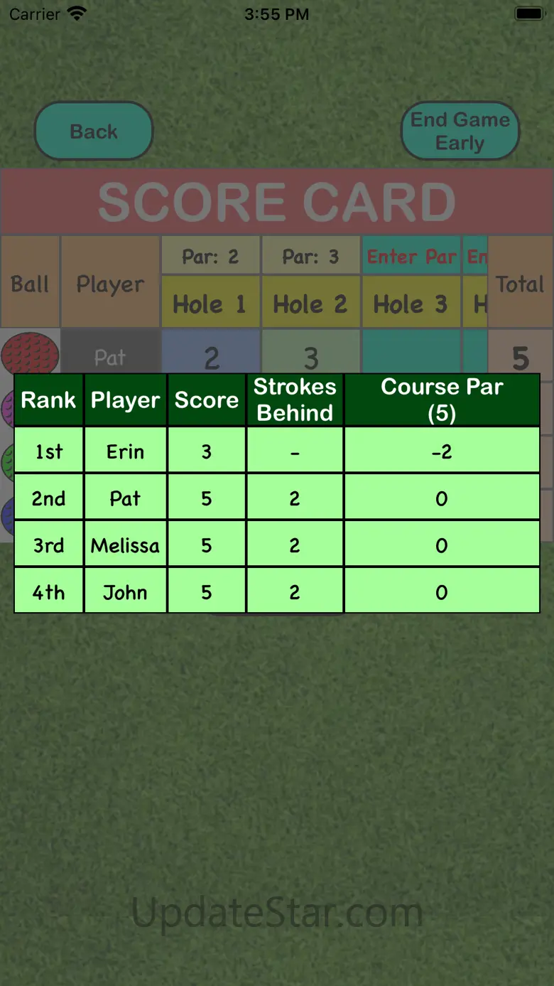Mini-Golf Score Card 7.0