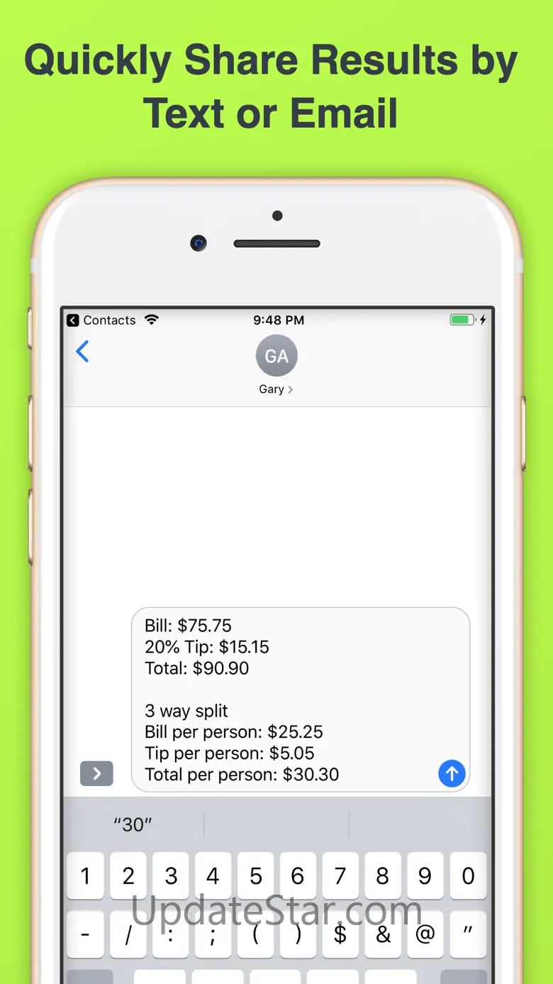 Tip Calculator % Tap Tip 2.3.0