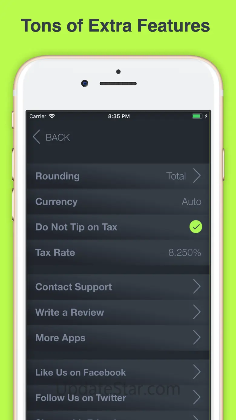 Tip Calculator % Tap Tip 2.3.0