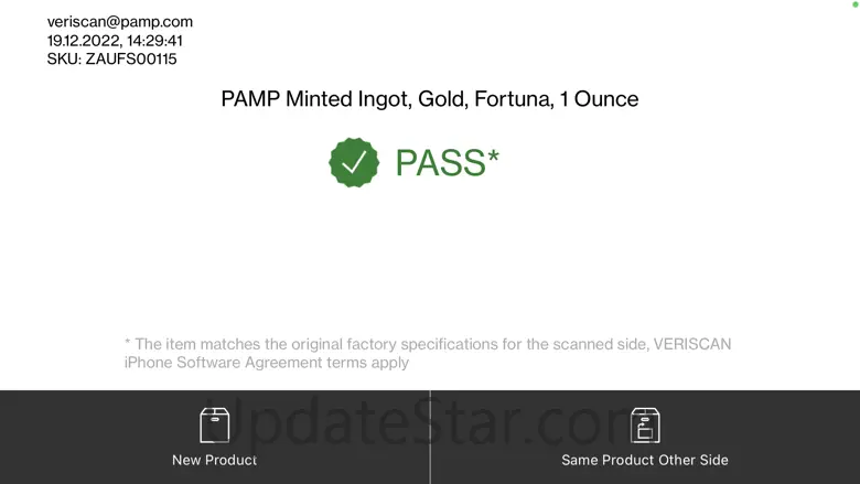 VERISCAN™ – Bullion Security 5.1.6