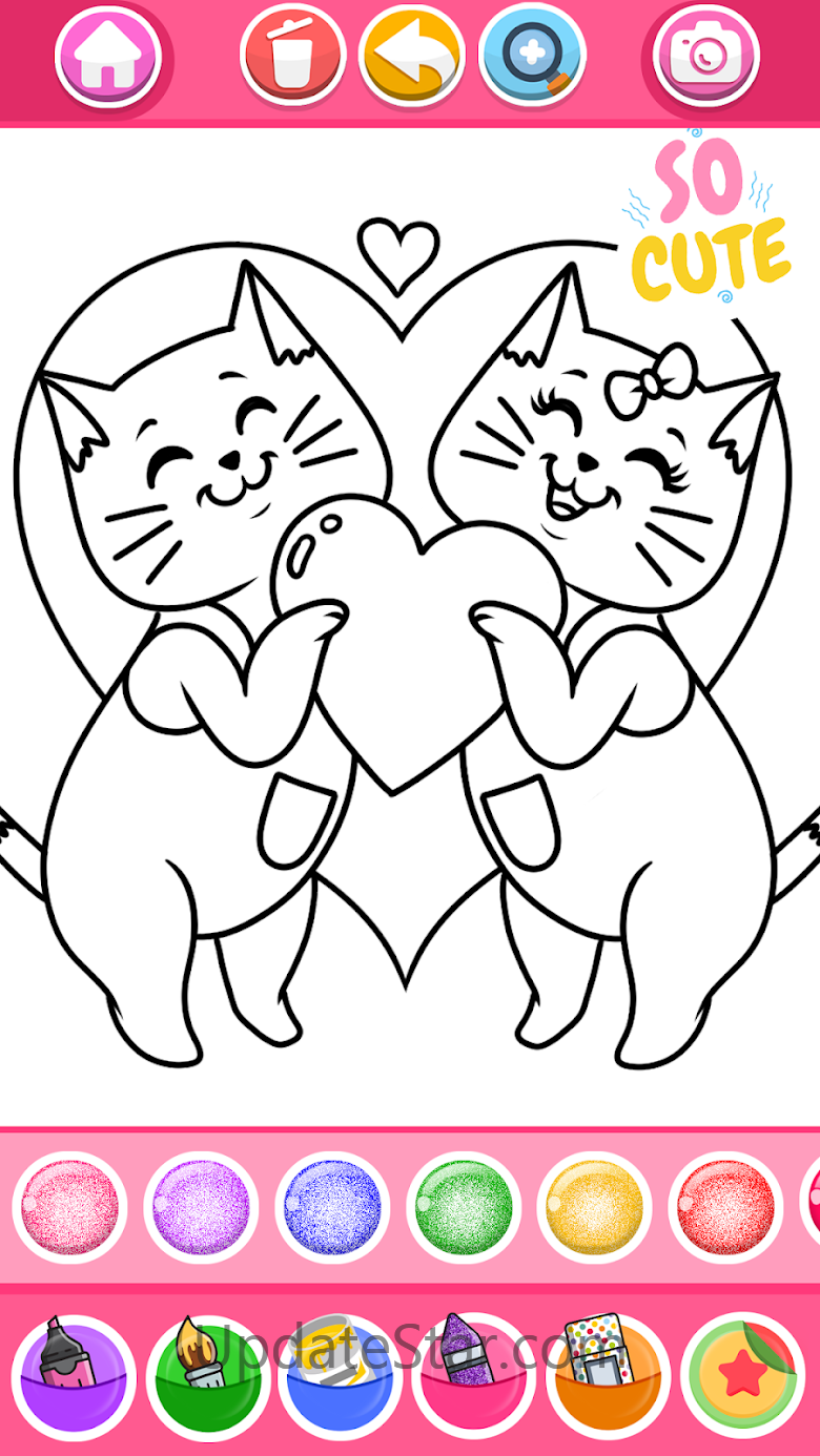 Glitter Heart Love Coloring 1.0