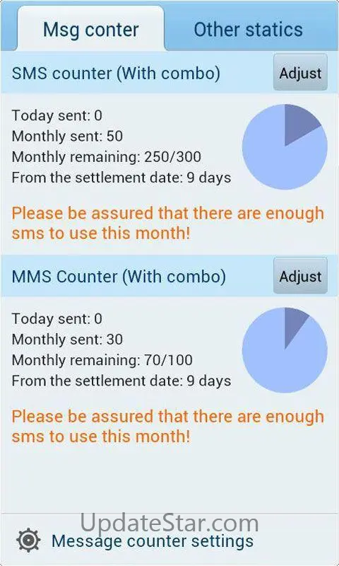 GO SMS Pro Message Counter 1.0