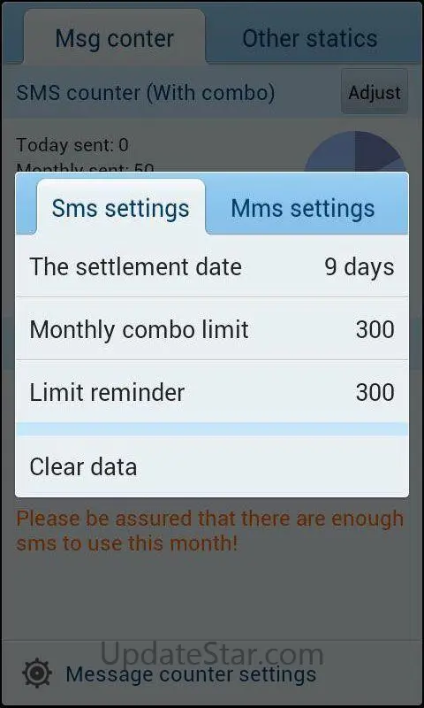 GO SMS Pro Message Counter 1.0