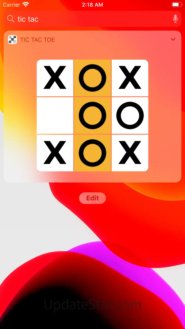 Tic Tac Toe 3-in-a-row widget 3.28