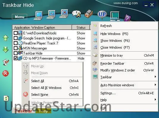 Taskbar Hide - hide windows program 3.3
