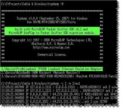 tcpdump for Windows 4.9.2