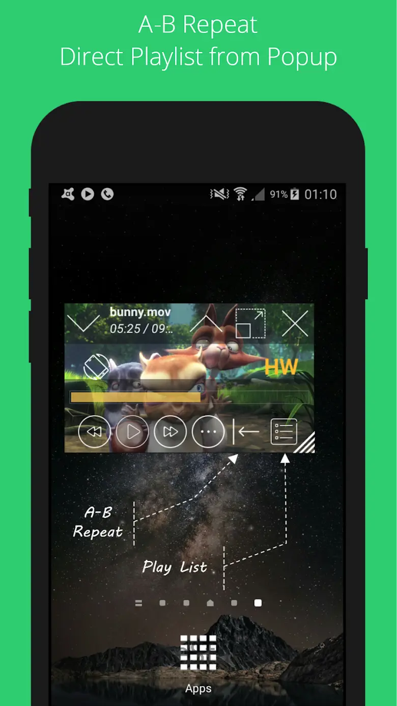 Lua Player-Popup Media Player 3.4.5