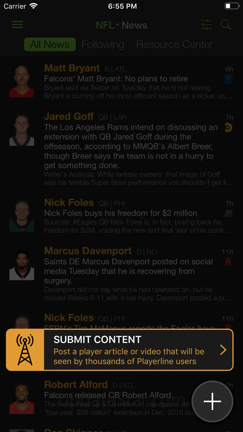 Playerline Fantasy Sports News 6.15