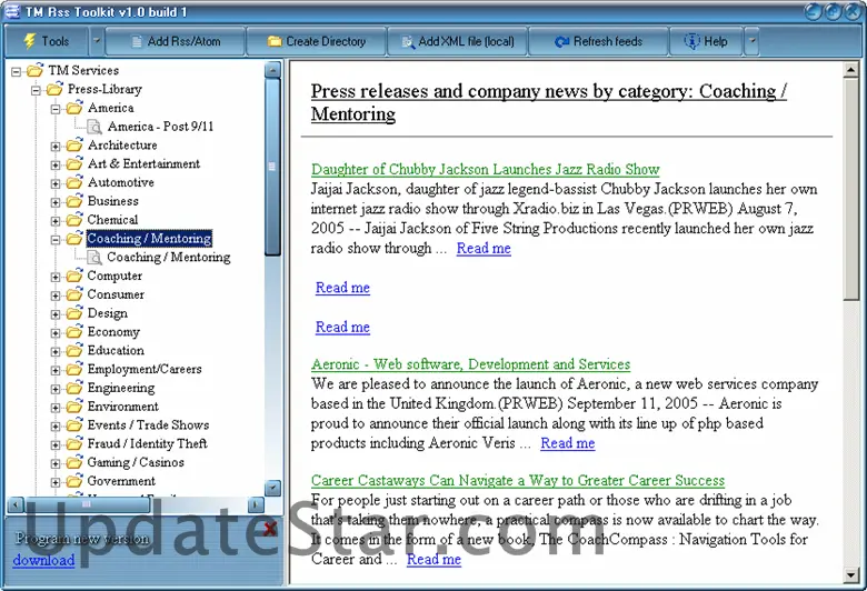 TM RSS Toolkit 1.0