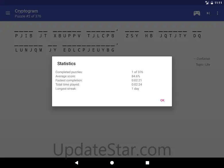 Cryptogram - puzzle quotes 1.19.0