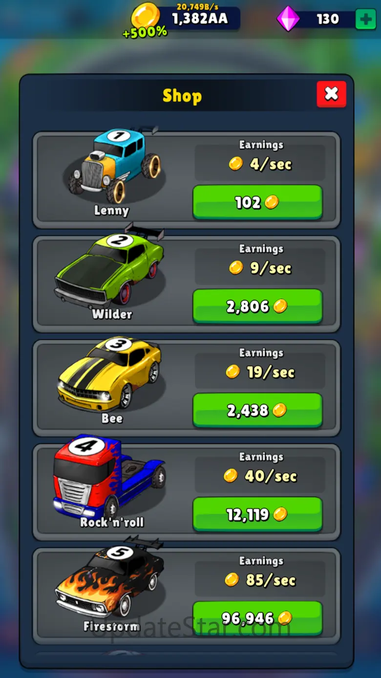 Merge Muscle Cars - Idle Games 2.19.5