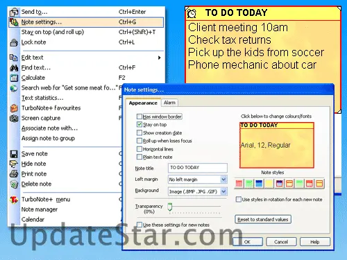 TurboNote+ desktop sticky notes 7.0