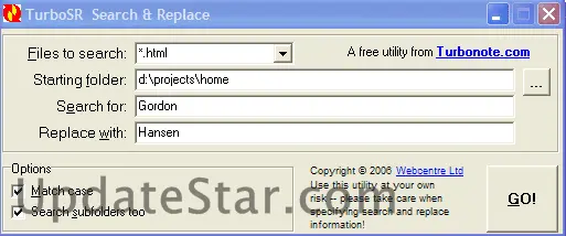 TurboSR Search and Replace 1.1