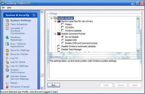 Tweaking Toolbox XP 2.1