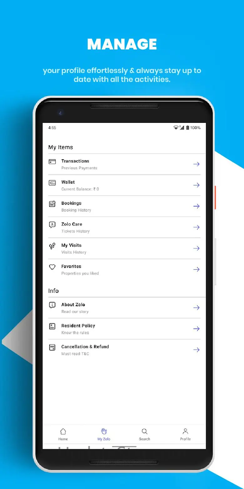 Zolo Coliving App: Managed PG 5.7.6