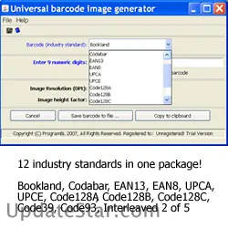 Universal bar code image generator 1.1