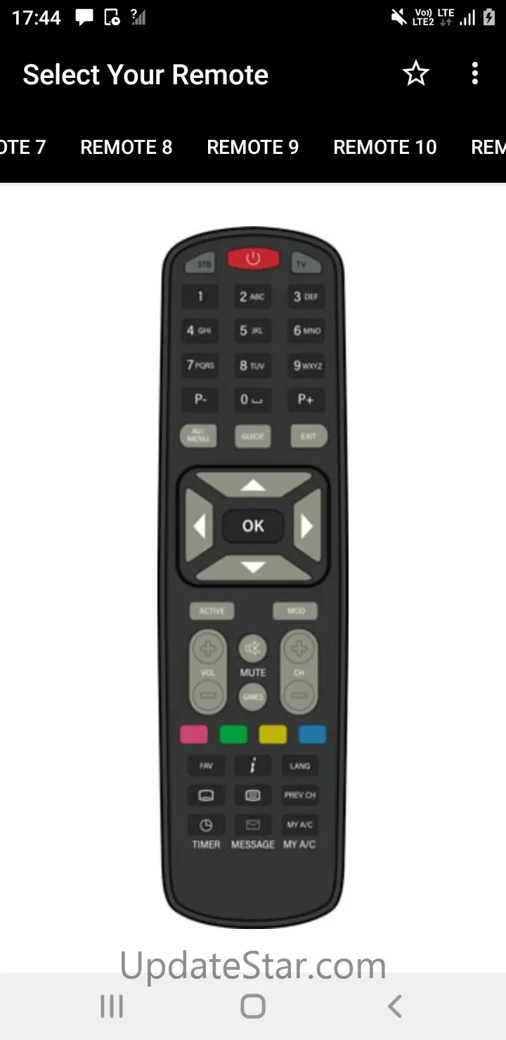 Remote Control For Dish TV 9.6