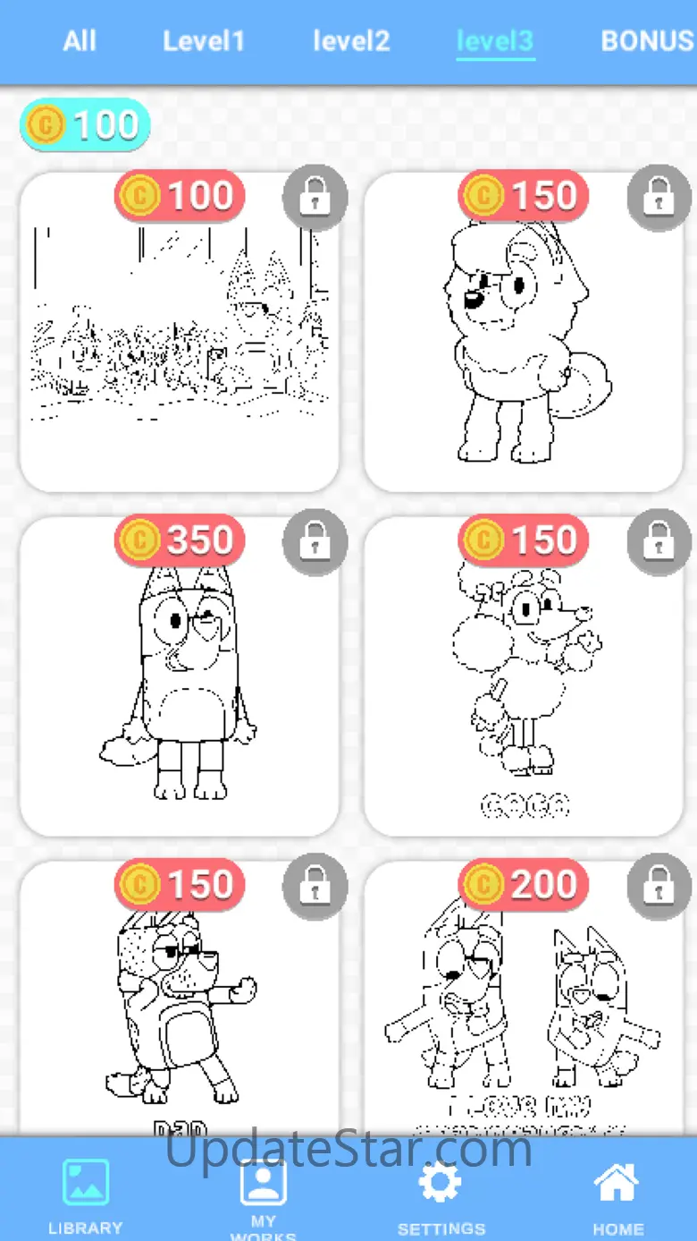 Coloring Bluey by number 1.0