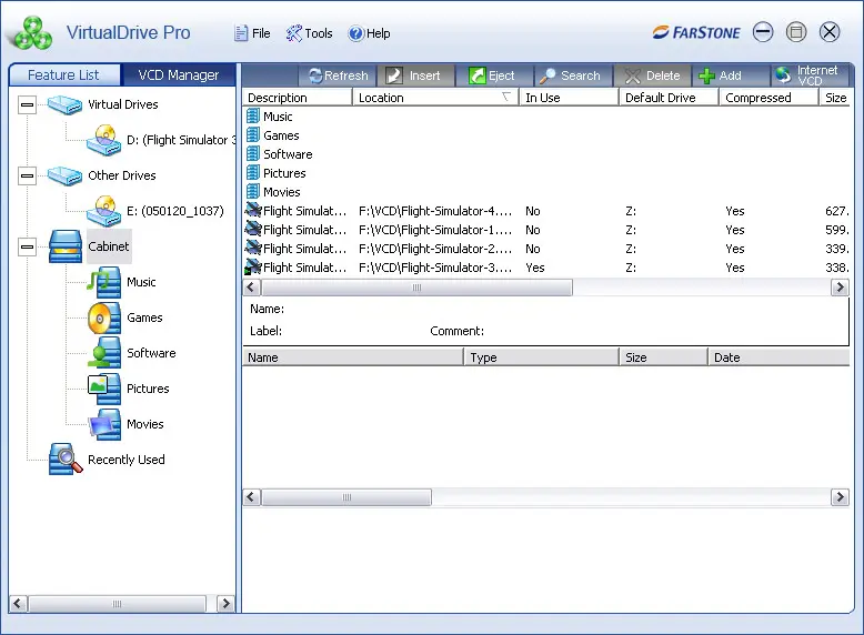 VirtualDrive Pro CD / DVD Emulator 14.1