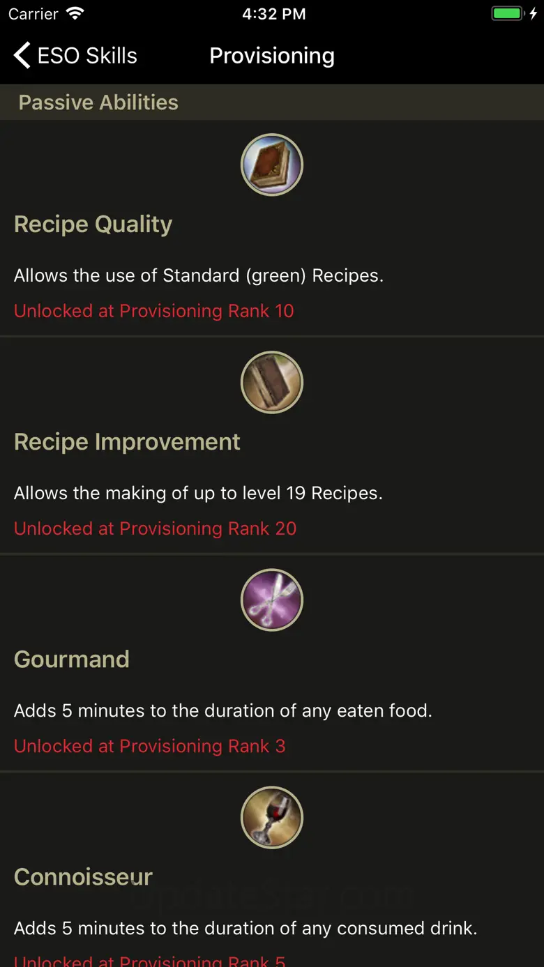 Skill Tree Lookup for ESO 1.10.0