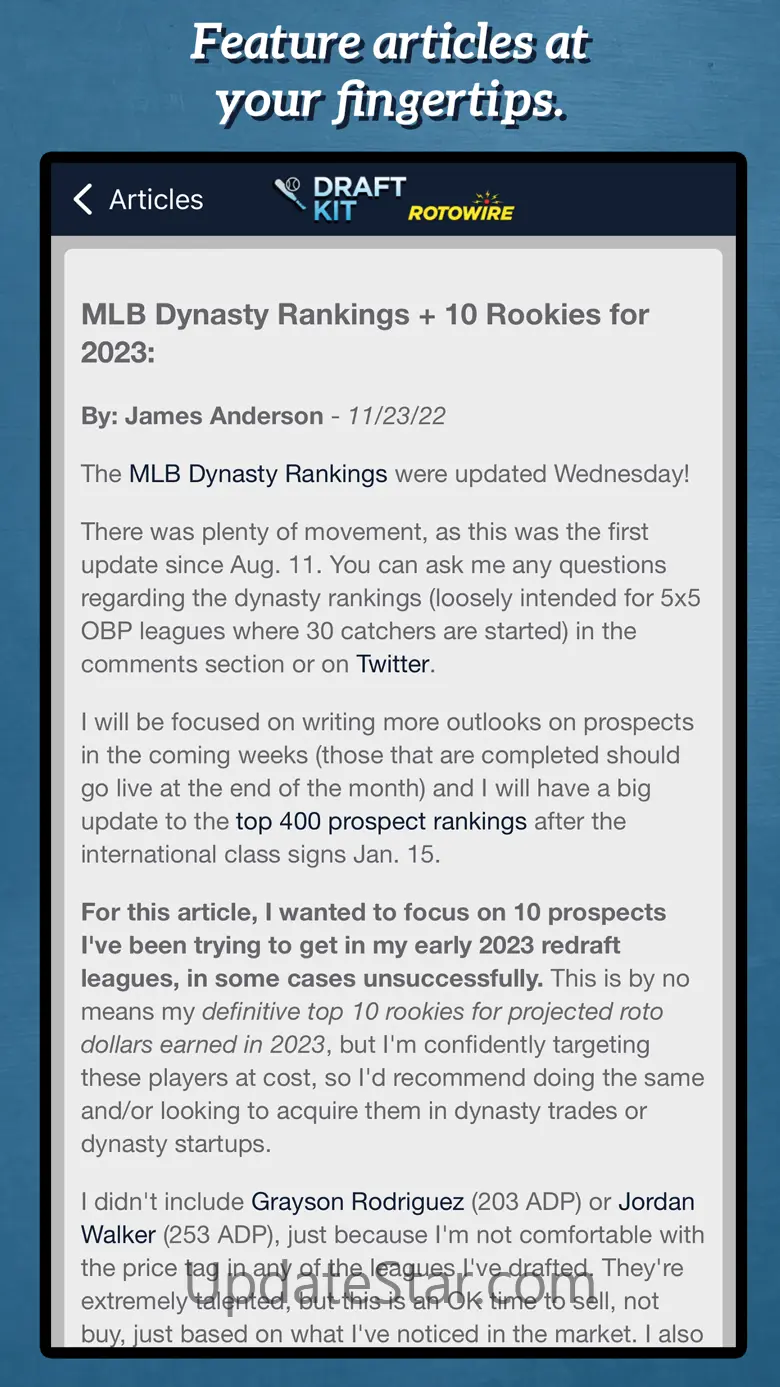 Fantasy Baseball Draft Kit '23 1.2