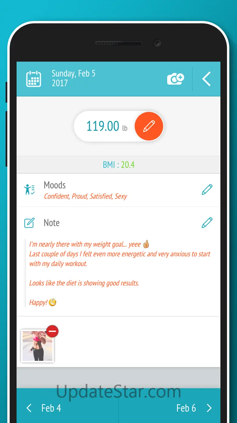 Weight loss tracker - BMI 3.1.7