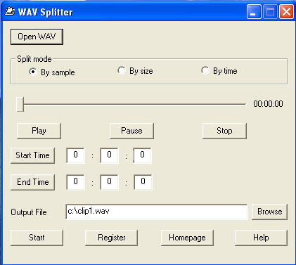 WAV Splitter 1.4.0.5