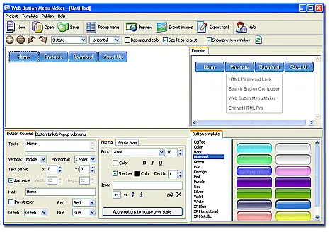 Web Button Menu Maker 3.1