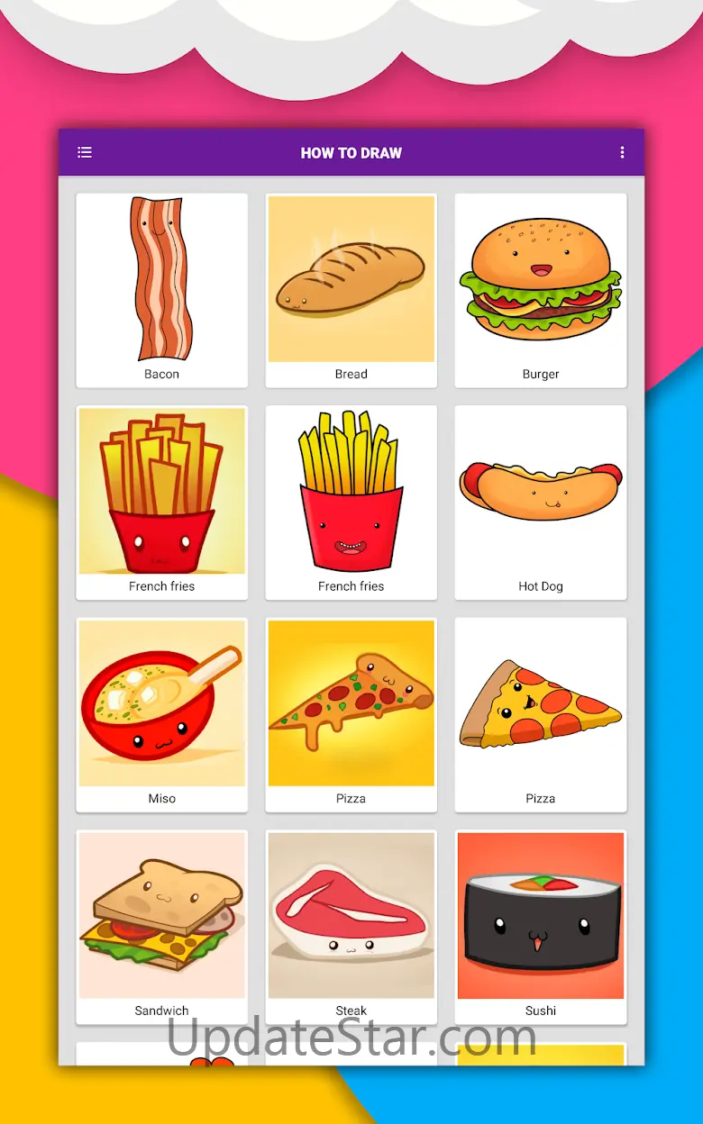 How to draw cute food by steps 5.4.1