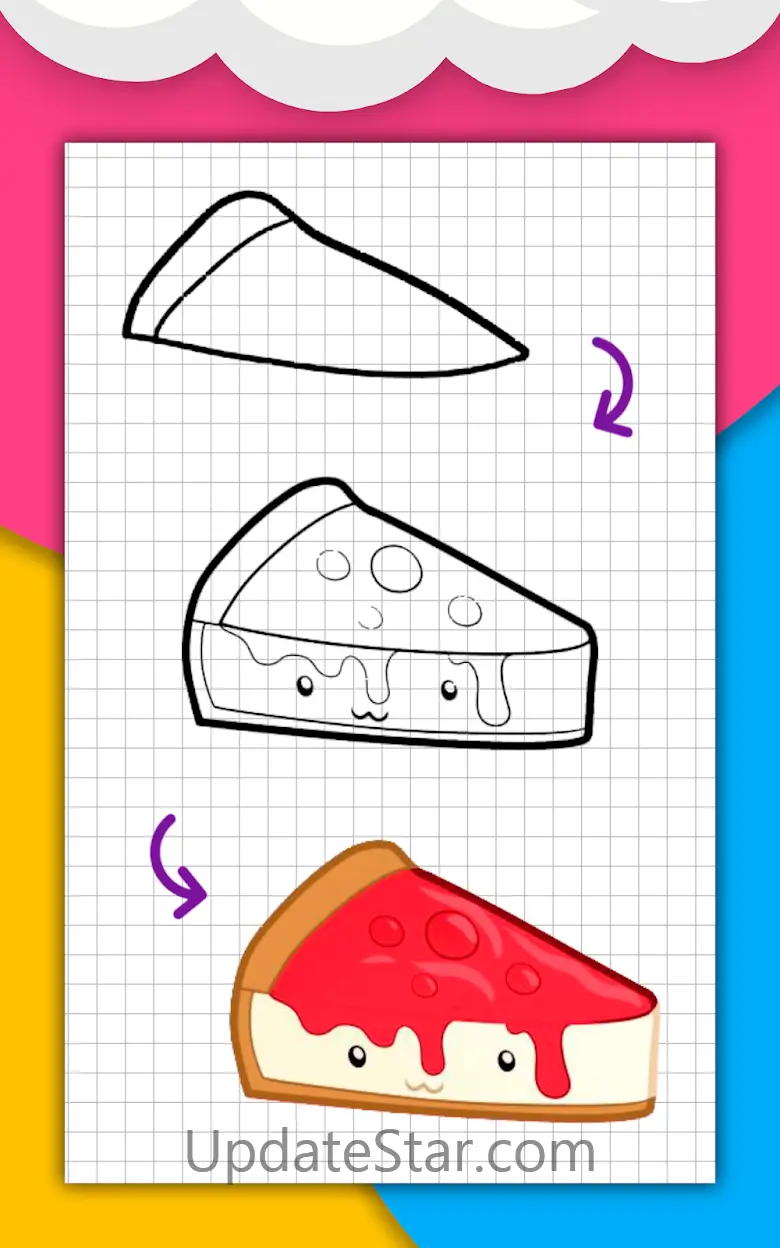 How to draw cute food by steps 5.4.1
