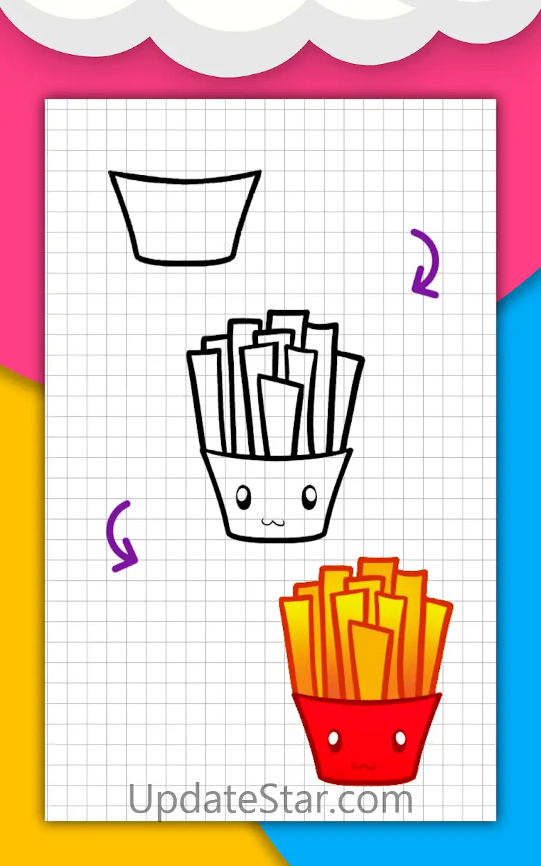 How to draw cute food by steps 5.4.1