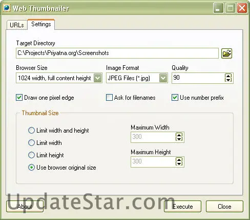 Web Thumbnailer 1.0