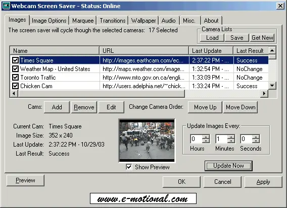 Webcam Screen Saver 2.51