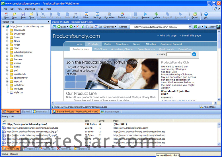 WebCloner Offline Browser 2.7