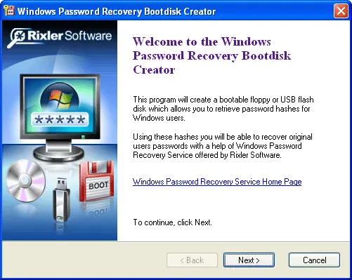 Windows Password Recovery Bootdisk 5.0