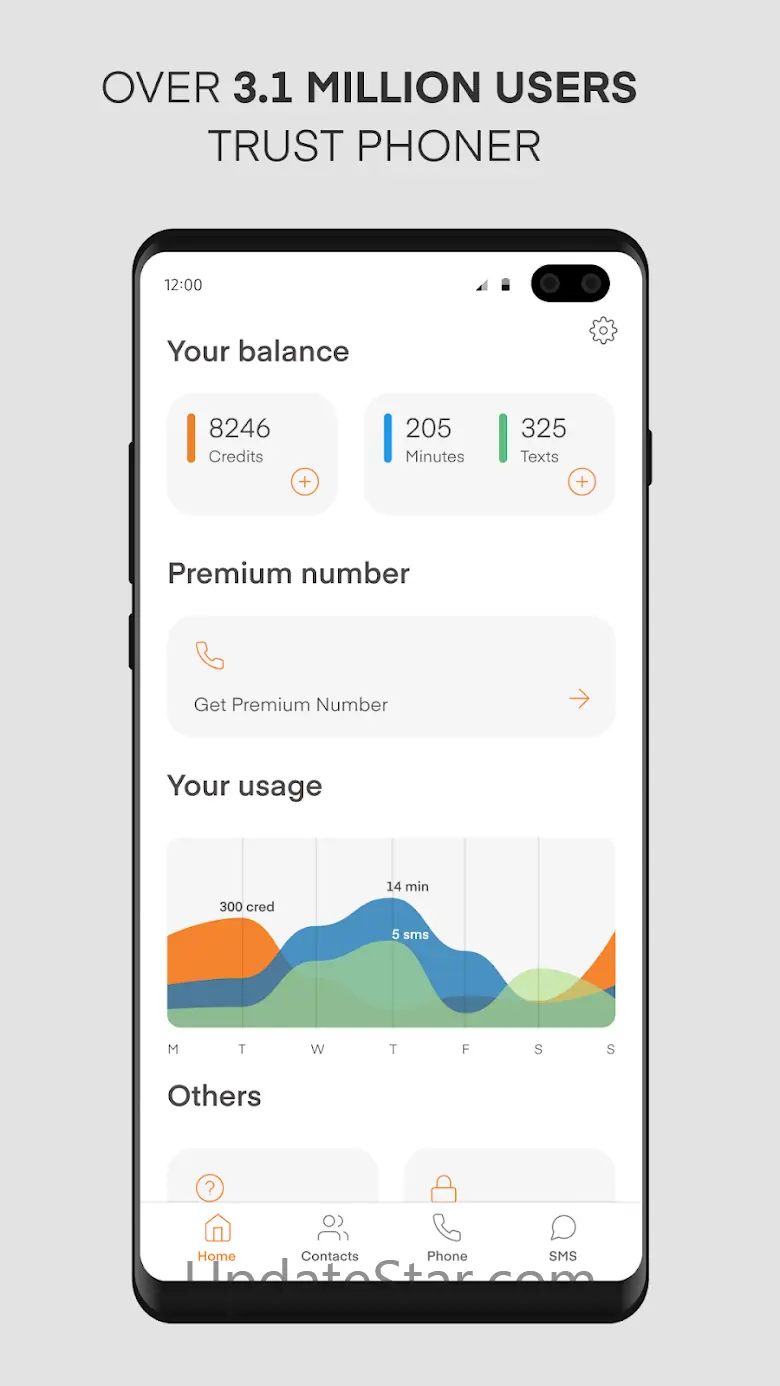 Phoner 2nd Phone Number + Text 8.36