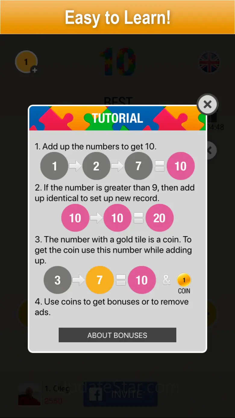 Puzzle 10 - Merge Numbers 4.1.1