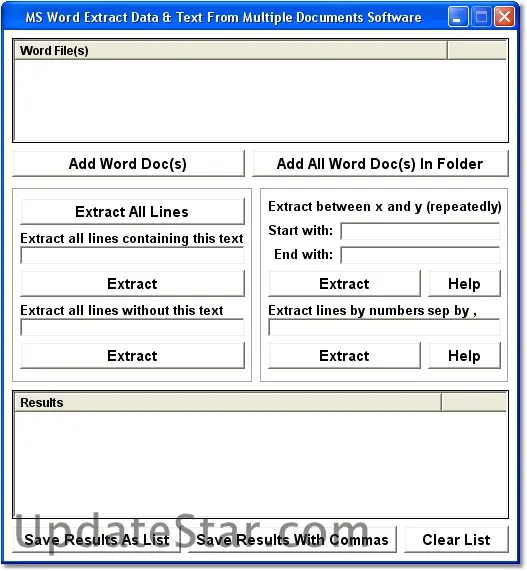 MS Word Extract Data & Text In Multiple Documents Software 7.0