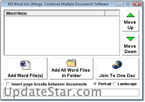 MS Word Join (Merge, Combine) Multiple Documents Software 7.0
