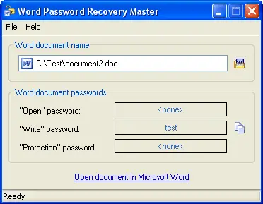 Word Password Recovery Master 4.0
