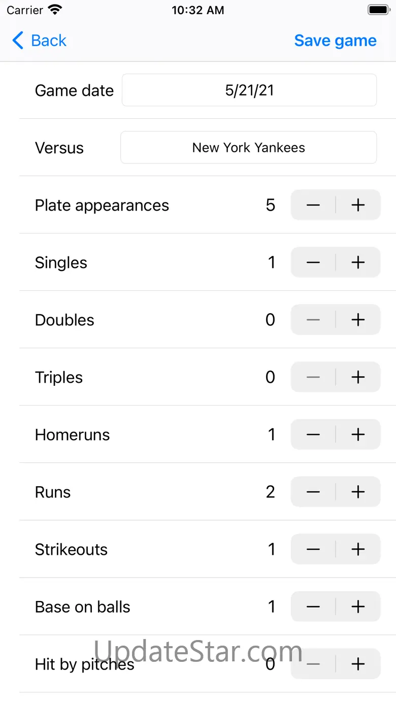Baseballplayer Stats 4.5