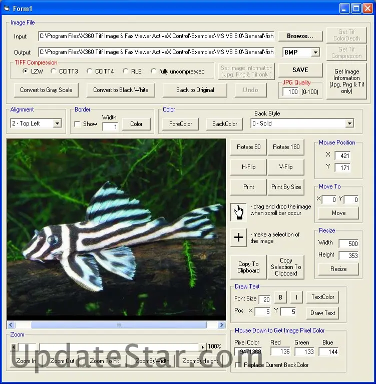 X360 Tiff Image Processing ActiveX OCX 4.16
