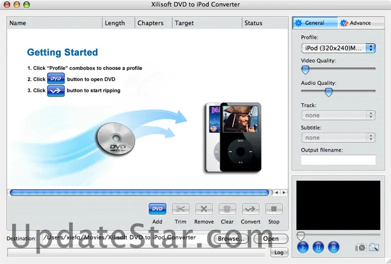 Xilisoft DVD to iPod Converter for Mac 8.4.40.1521